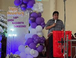PJs Bupati Minsel, Steven Liow, Menghadiri Perayaan Ulang Tahun ke-160 Jemaat GMIM “Nazareth” Tangkunei Sonder Satu