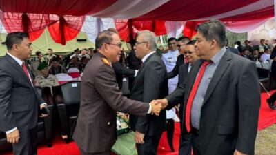 Bupati Minsel, Steven Liow, Menghadiri Peringatan HUT TNI Ke-79